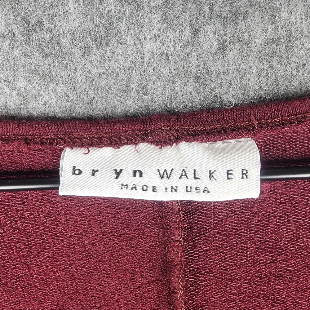 Byrn Walker Shirt Womens L Burgundy Rachelle Tunic‎ Oversized Dolman Sleeves USA - Picture 5 of 10